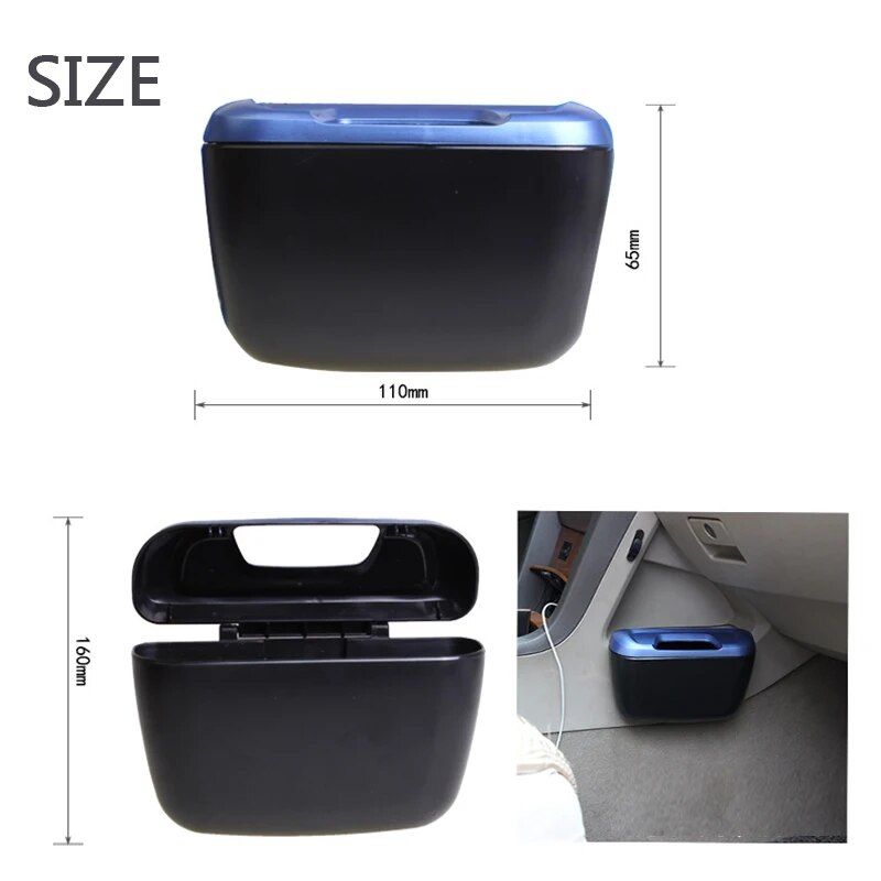 Universal Car Side Door Storage Trash Bin with Rolling Cover
