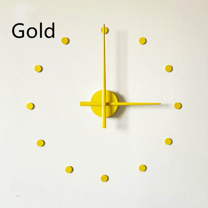 Extra Large Size Wall Clock Diy Creative Simple Clock Sticken On The Wall 12 Small Dots