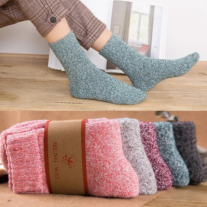 Warm and Cute Japanese Style Wool Cotton Socks for Women