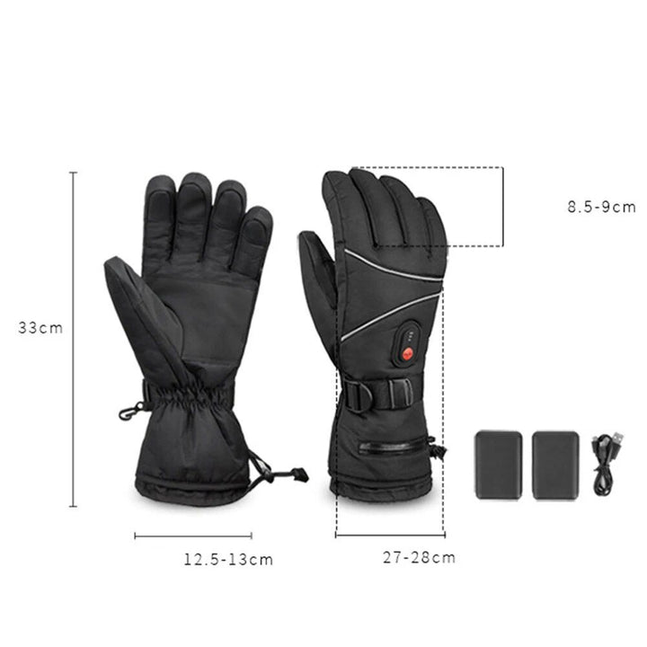 Waterproof, Windproof Electric Heated Gloves with Touchscreen