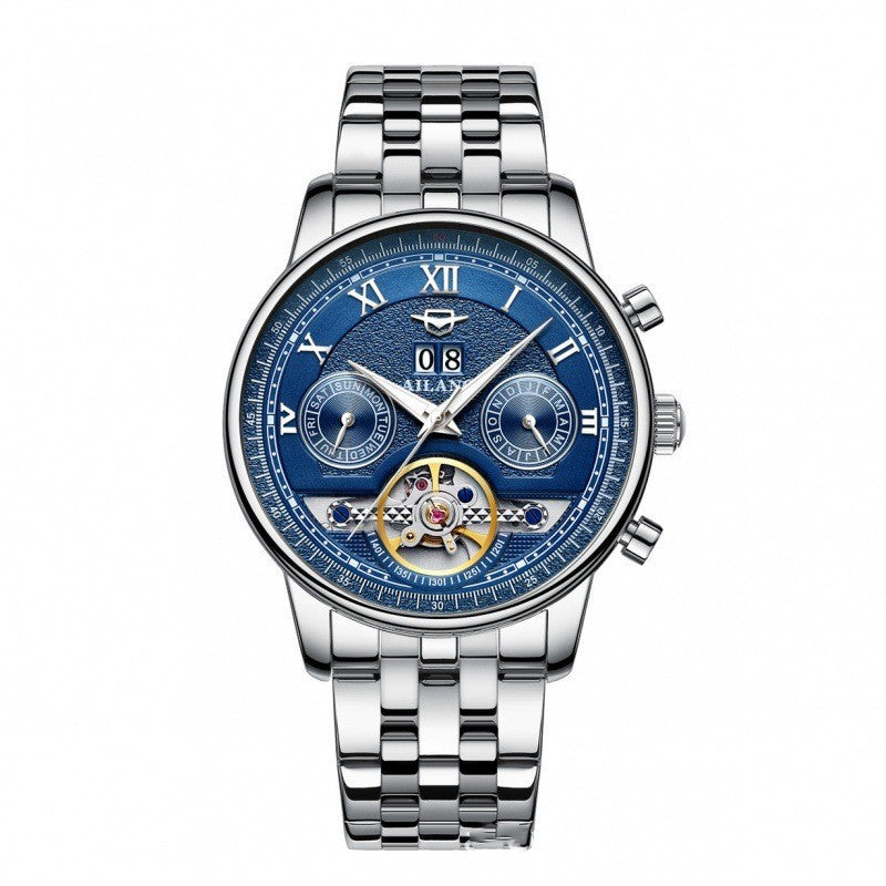 Automatic Mechanical Sun Moon Stars Business Men's Watch