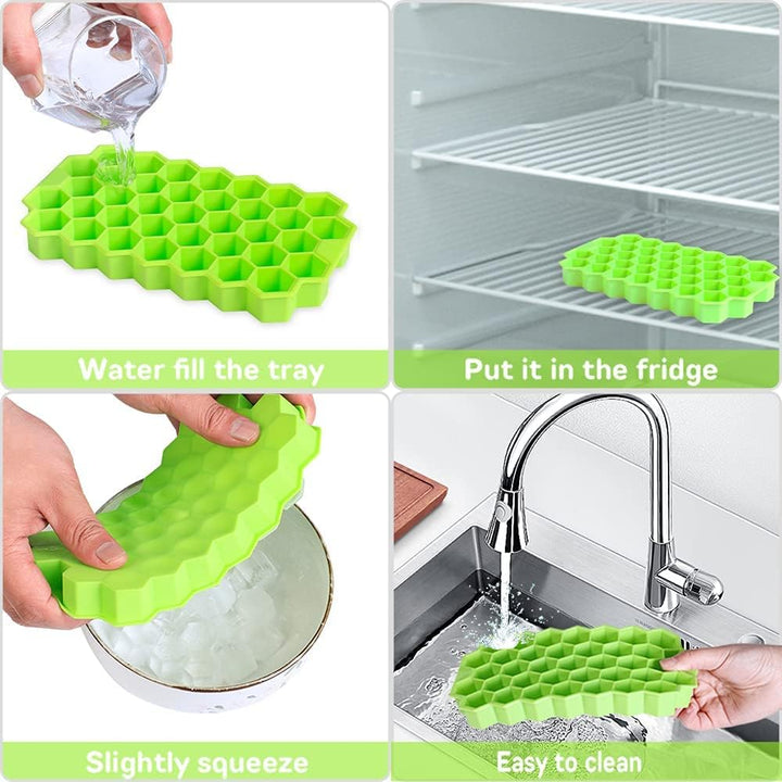 37-Cavity Honeycomb Silicone Ice Cube Tray