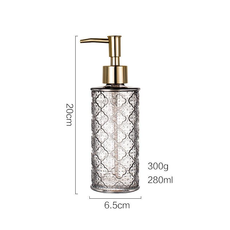 Elegant 280ml Glass Soap Dispenser for Bathroom & Kitchen