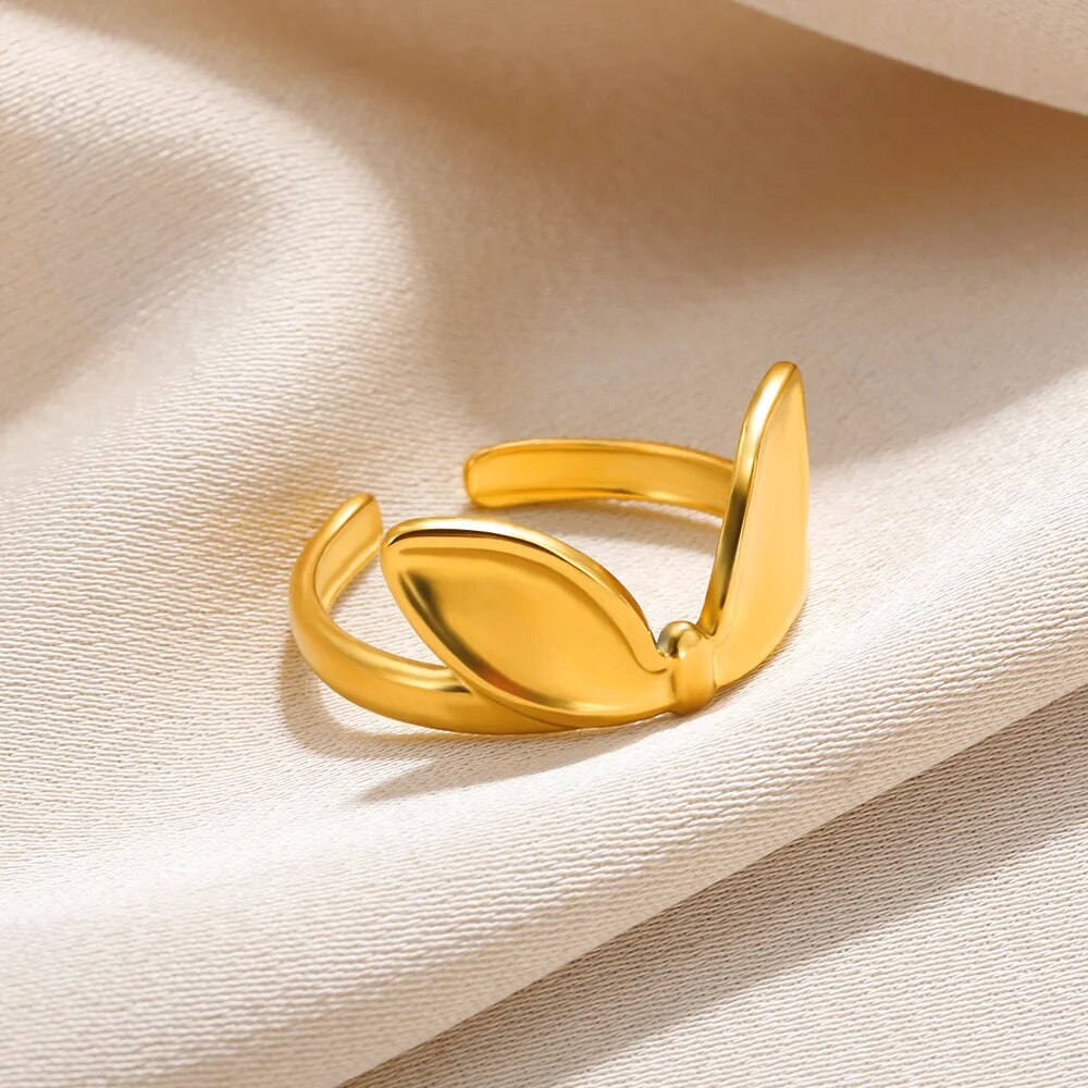 Vintage Stainless Steel Adjustable Geometric Ring - Wedding Jewelry
