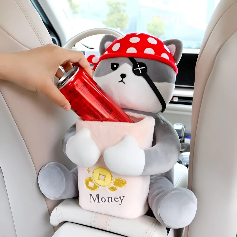 2-in-1 Cute Car Tissue Box & Trash Can - Multifunctional Storage for Home or Office