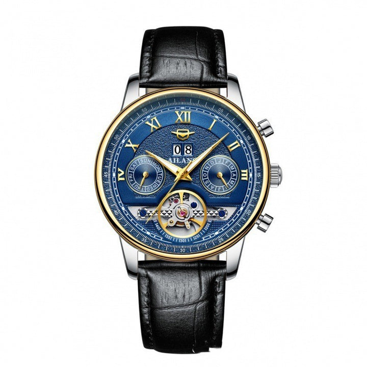 Automatic Mechanical Sun Moon Stars Business Men's Watch