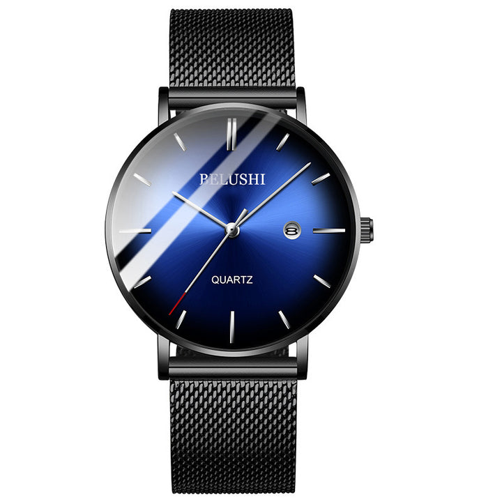 Blue Light Ultra-thin Fashion Men's Waterproof Quartz Watch