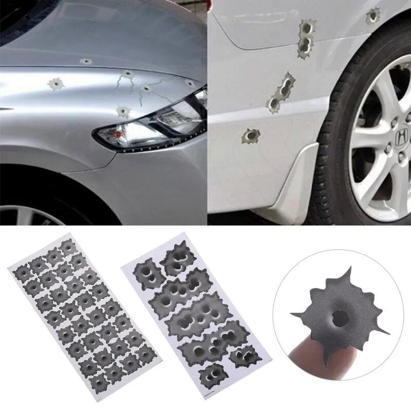 3D Bullet Hole & Scratch Car Decals