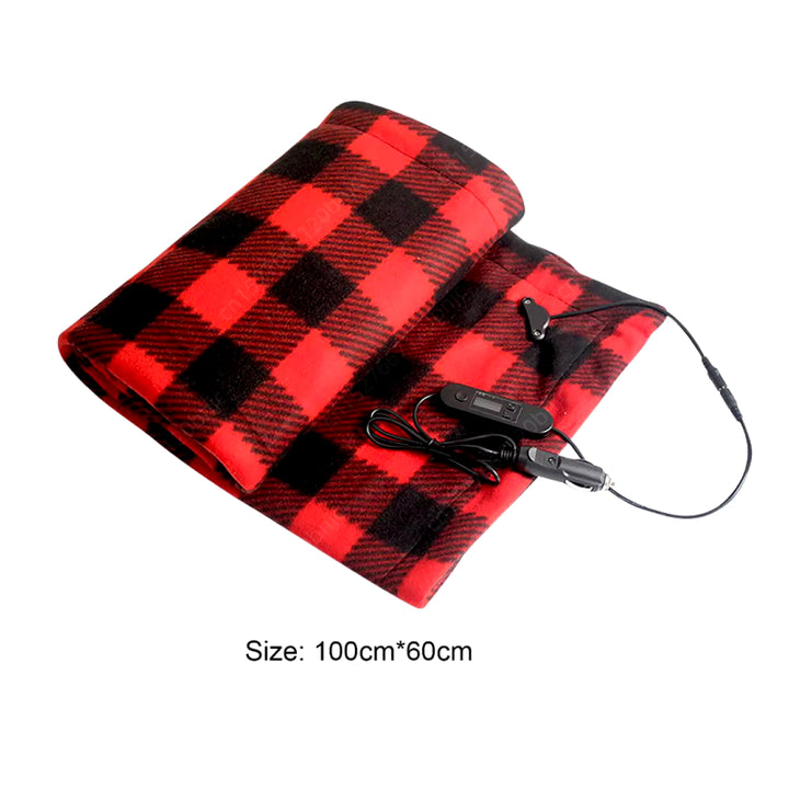 12V Heated Fleece Car Blanket with Timer