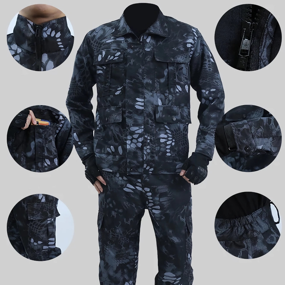 Outdoor Camouflage Suit for Men – Wear-Resistant Summer Overalls