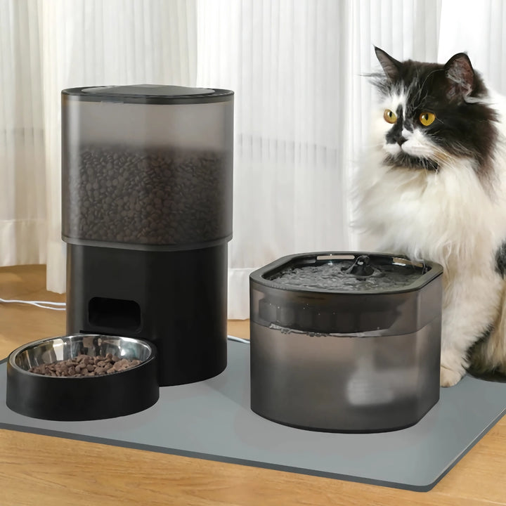 Smart WiFi Automatic Cat Feeder & Water Dispenser – Remote Control Auto Feeder for Cats & Dogs