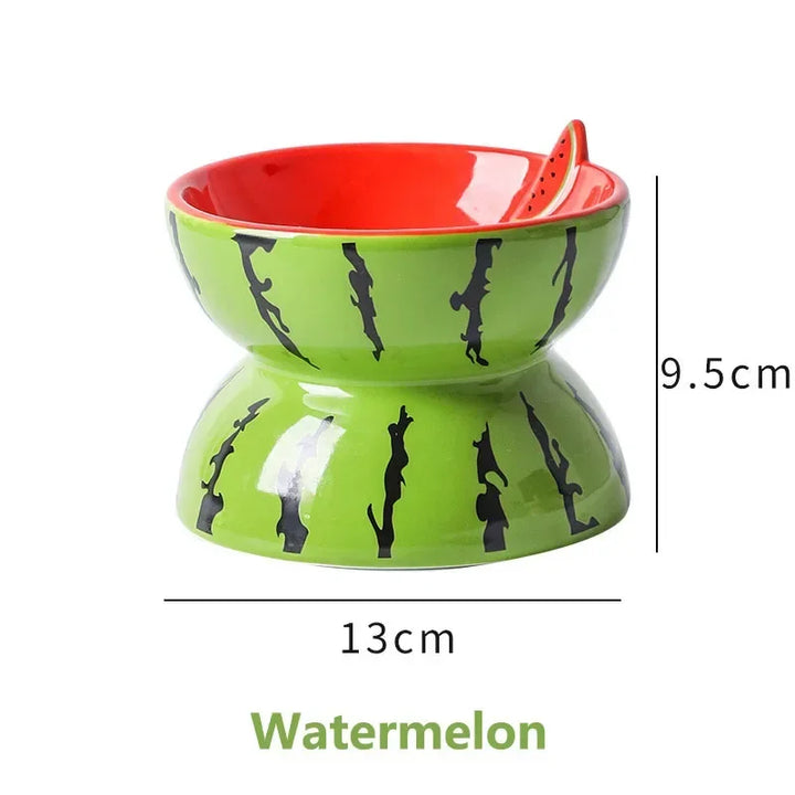 Fruit-Shaped Ceramic Pet Bowl