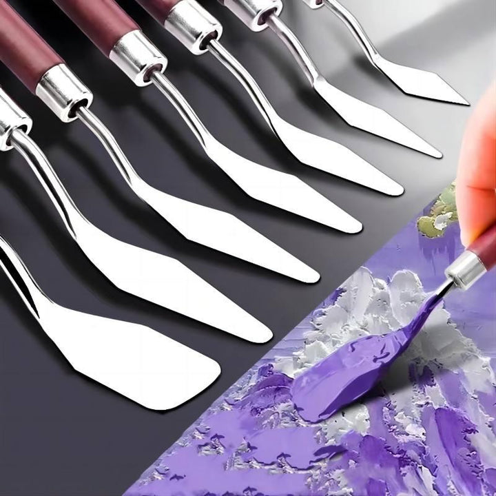 18-Piece Stainless Steel Palette Knife Set for Oil Painting