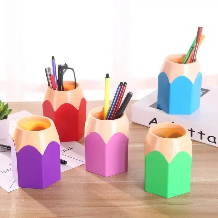 Creative Pen Vase Desk Organizer - Pencil Pot, Makeup Brush Holder, Stationery Desk Tidy