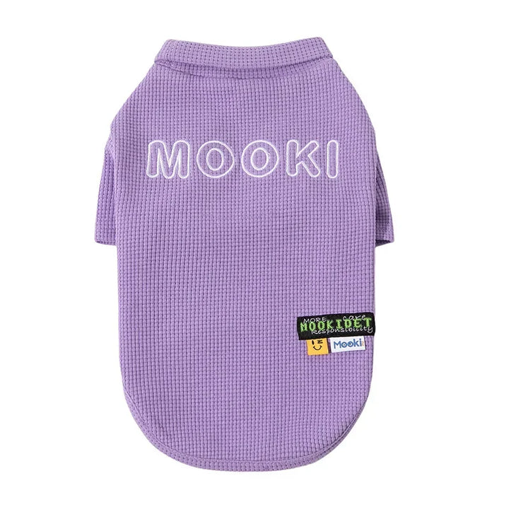 Cozy Purple Waffle Knit Dog T-Shirt