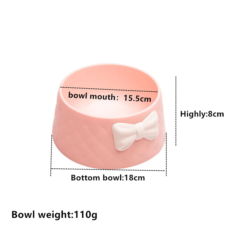 Charming Bowknot Ceramic Pet Bowl