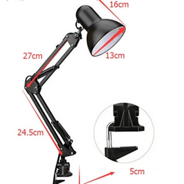 Flexible Swing Arm Desk Lamp with Clamp Mount