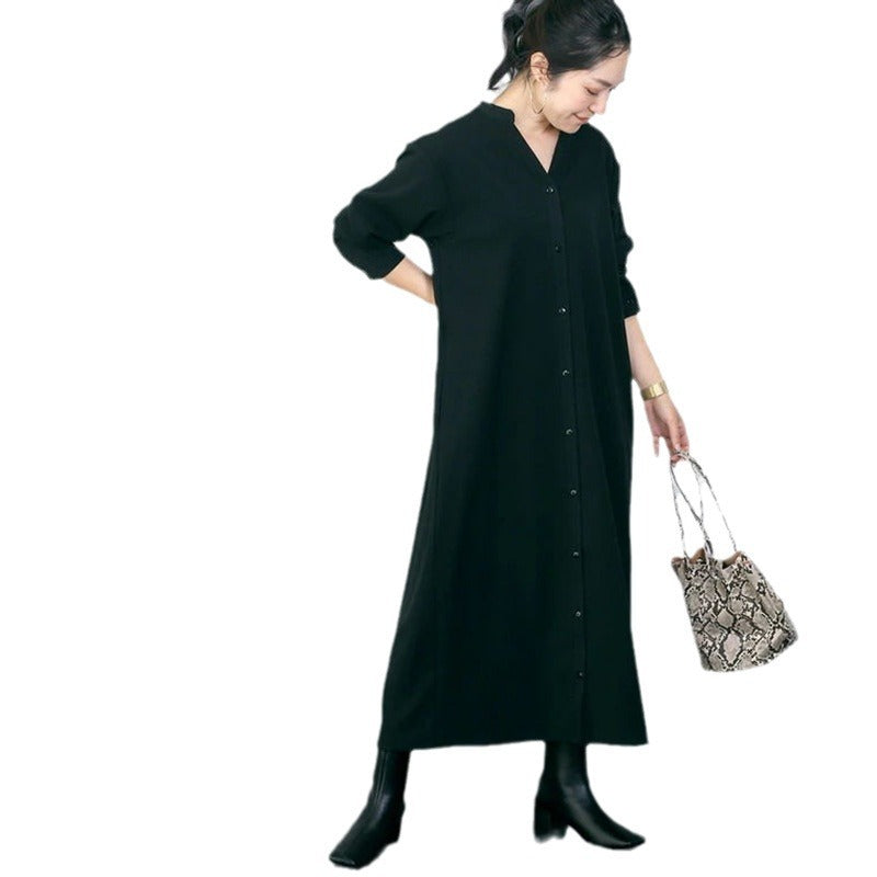 Autumn Winter Shirt Bottoming Dress Women's