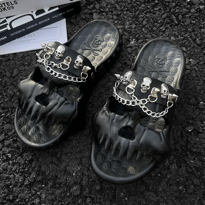 Home Thick-soled Non-slip Skull Slippers