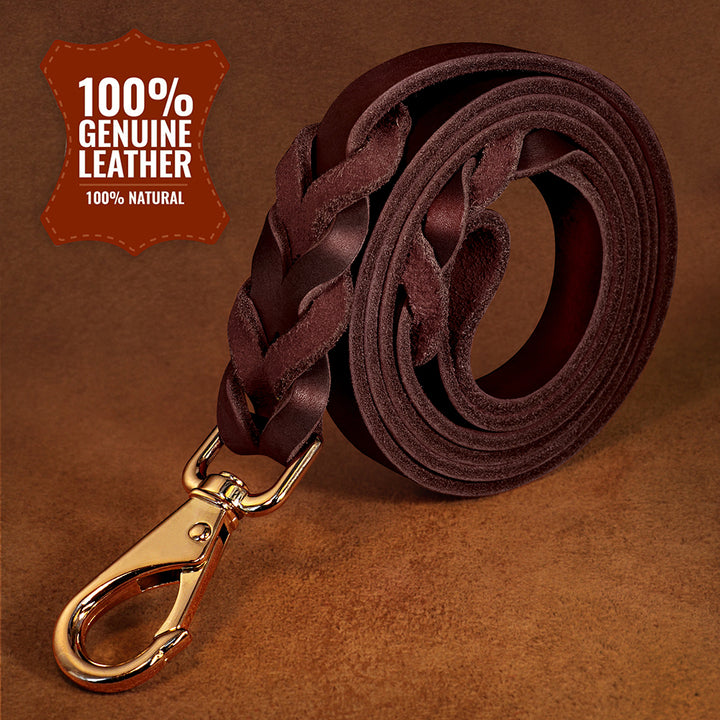 1.5m Genuine Leather Dog Leash