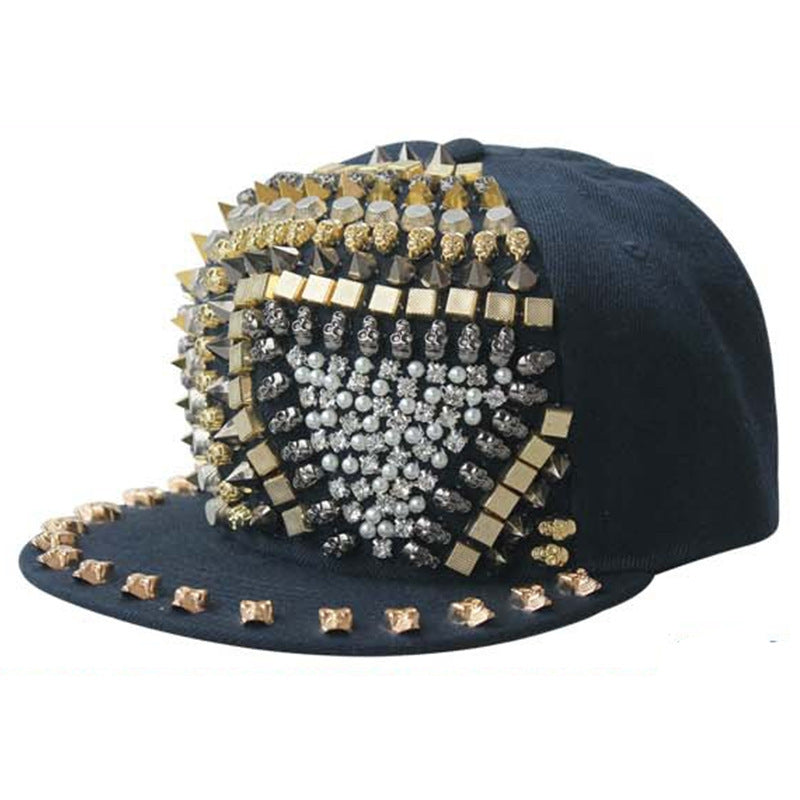 European And American Harajuku Style Handmade Nail Plastic Rivet Baseball Cap