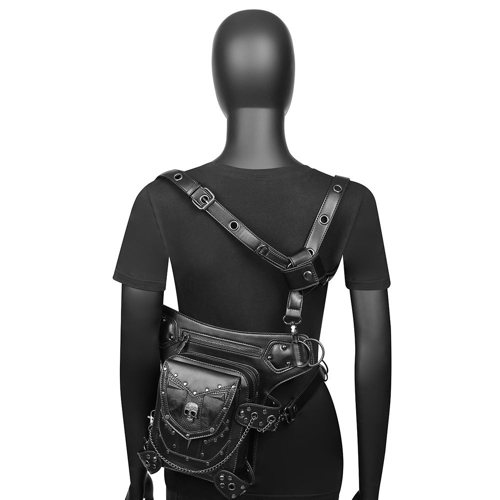 Punk Motorcycle Skull Chain Women's Crossbody Bag