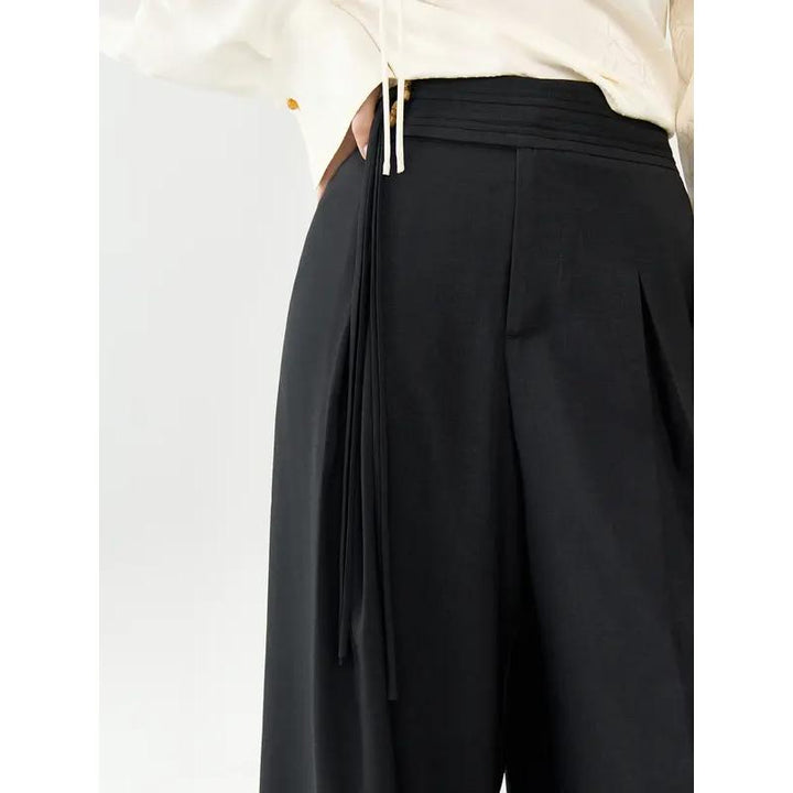 Women Black Commuter Long Trousers