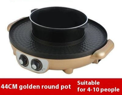 Korean-style Electric Barbecue All-in-one Pot Hot Pot Household Multi-functional Detachable Oven