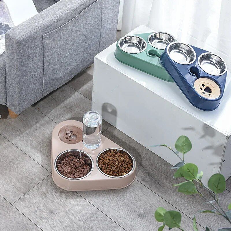 3 in 1 Pet Dog Feeder Bowl