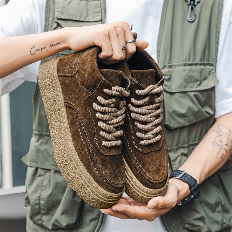 Vintage Suede Leather Men's Loafers