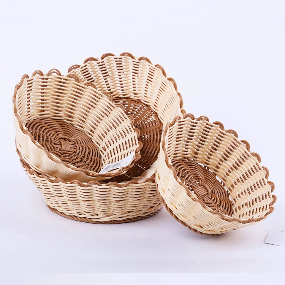 Handwoven Fruits & Vegetable Storage Basket - Dustproof & Eco-Friendly