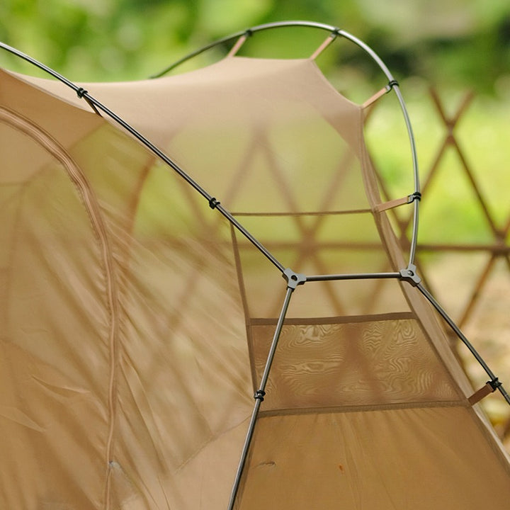 Lightweight Outdoor Camping Tent with Mosquito Net and Aluminum Poles