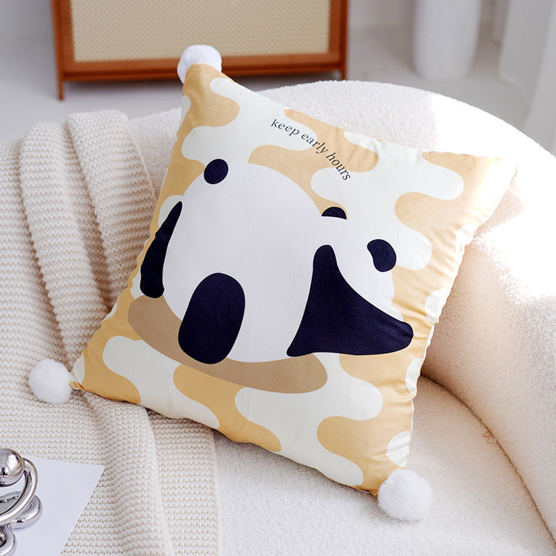 Cute Panda Children's Pillow Set With Nordic Minimalist Ins Style