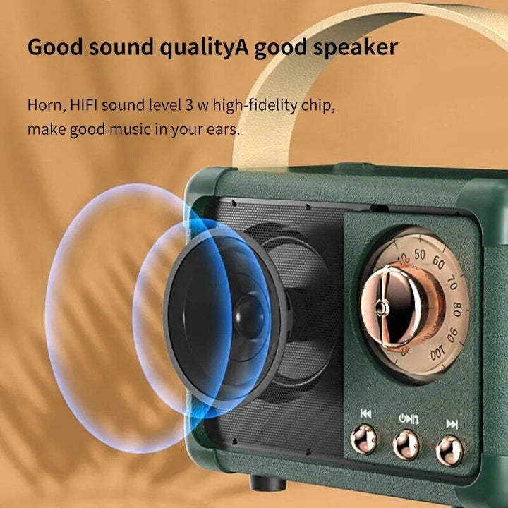 Portable Waterproof Bluetooth Speaker with Bass Subwoofer, Wireless Outdoor Sound for Car, Music Box Compatible with iOS/Android