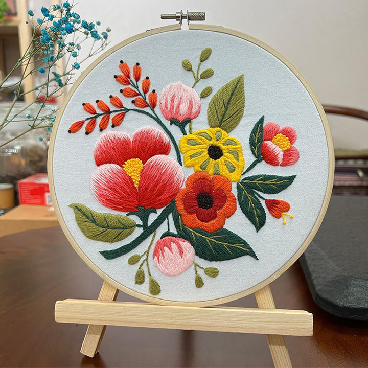 DIY Floral Embroidery Kit