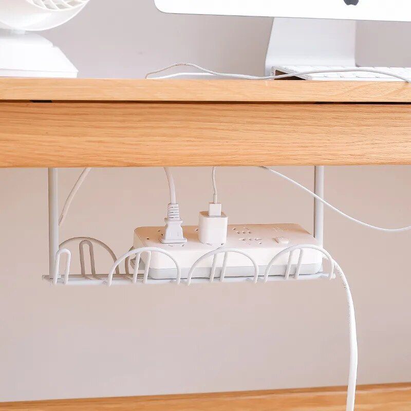 Multi-Functional Desk Organizer with Cable Management and Storage Rack