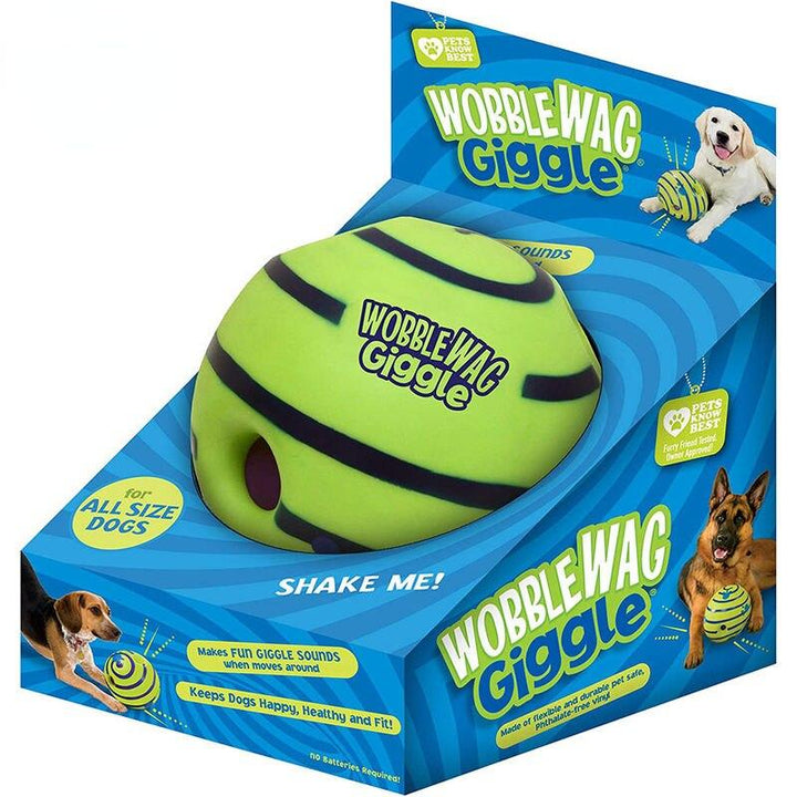 Interactive Giggle Ball Toy for Dogs - Teeth Cleaning, Bite-Resistant & Sound Making