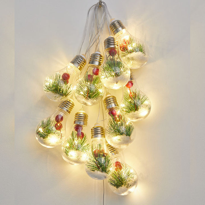 Outdoor Red Fruit Festive Lights Christmas Bulb String