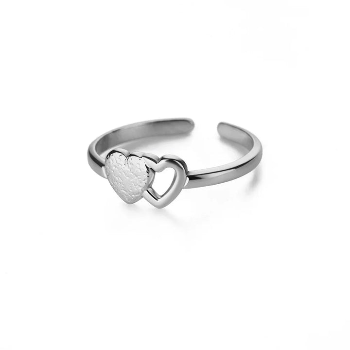 Minimalist Adjustable Heart Ring