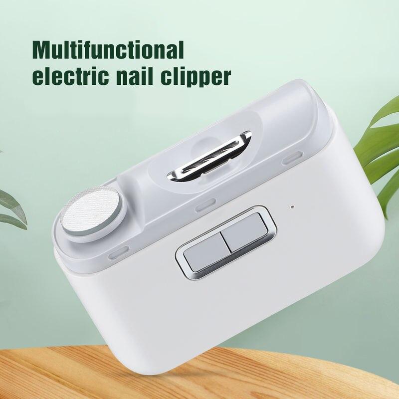 2-in-1 USB Rechargeable Electric Nail Clipper & Polisher