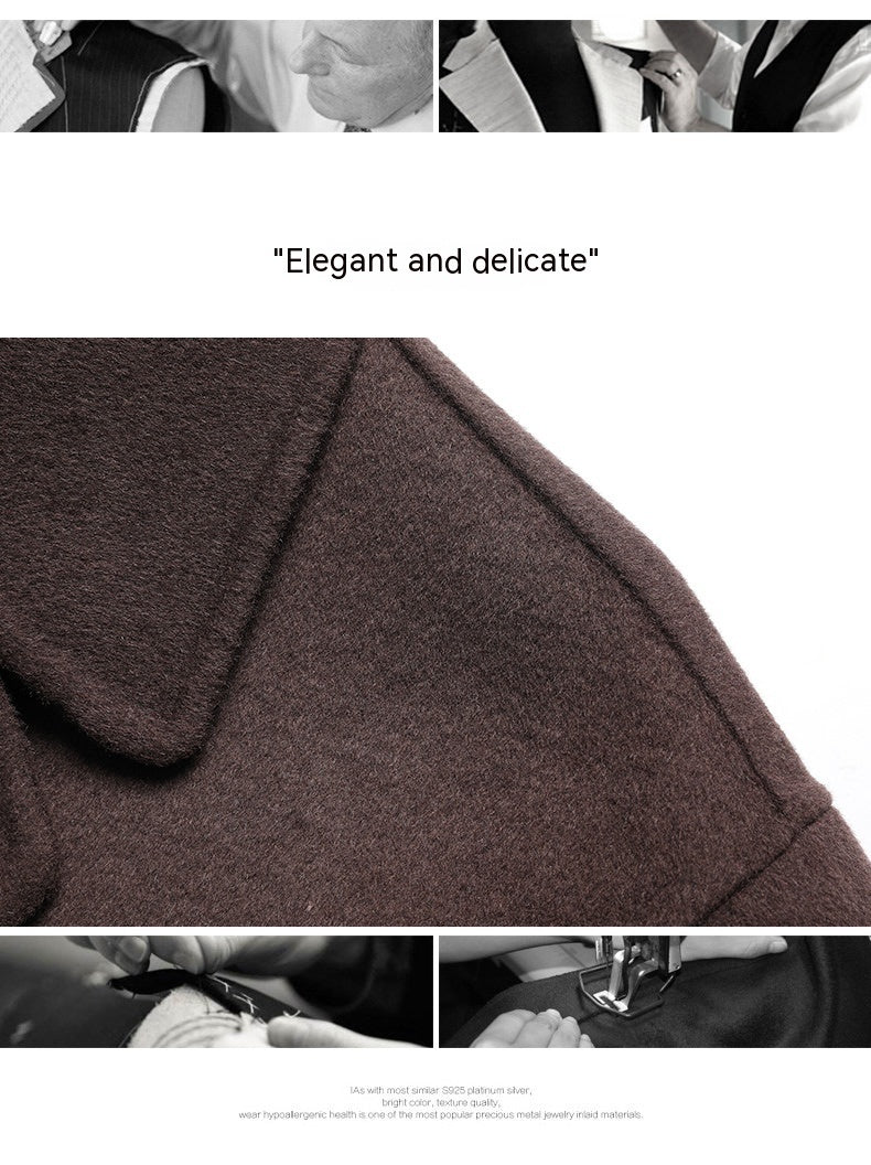 Winter Double-sided Woolen Coat Men's Mid-length Wool Casual Thickening Woolen Coat