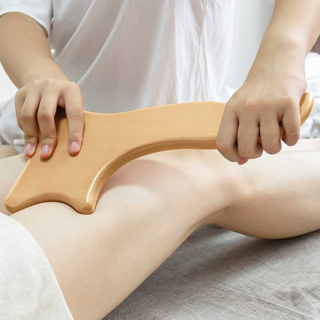 Wooden Anti-Cellulite Gua Sha Tool for Lymphatic Drainage and Muscle Pain Relief