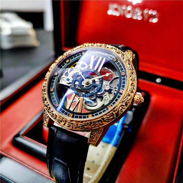 Men's High-end Handsome Hollow Tourbillon Automatic Mechanical Watch