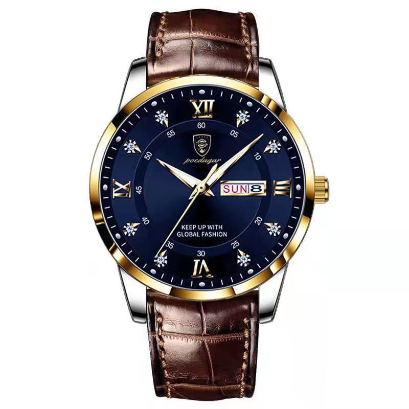 Waterproof Luminous Dual Calendar Men's Watch