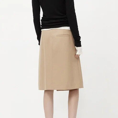 Slit Hems Midi Skirt