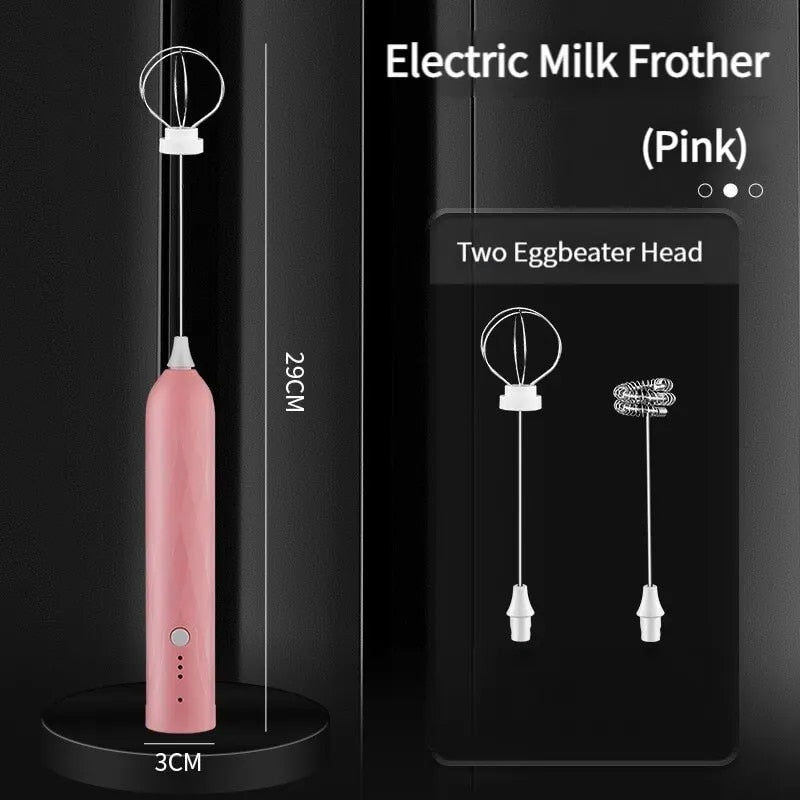 3-Speed USB Rechargeable Handheld Mixer & Milk Frother