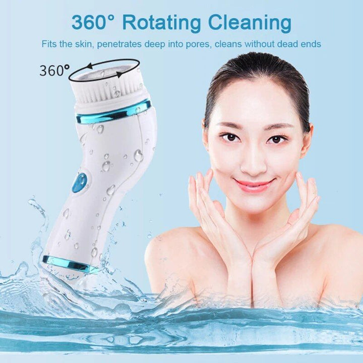 4-in-1 Electric Face Cleanser & Roller Massager: Ultimate Skin Care Tool