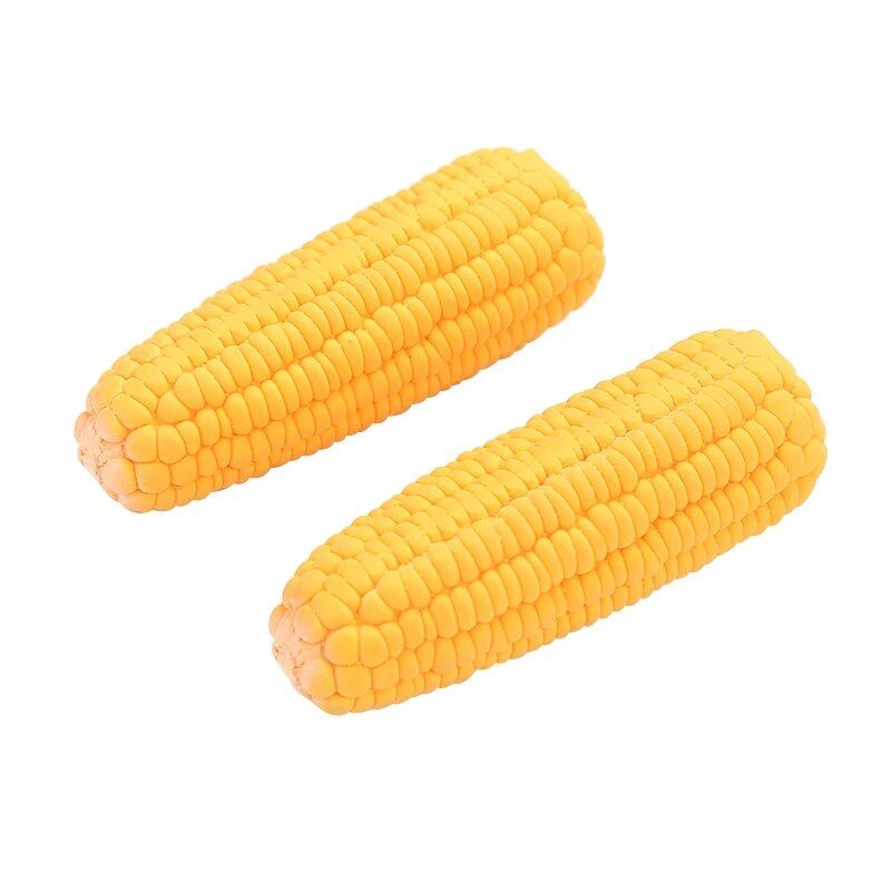 Durable Corn-Shaped Squeaky Latex Toy for Small Dogs - Ideal for Chewing & Training