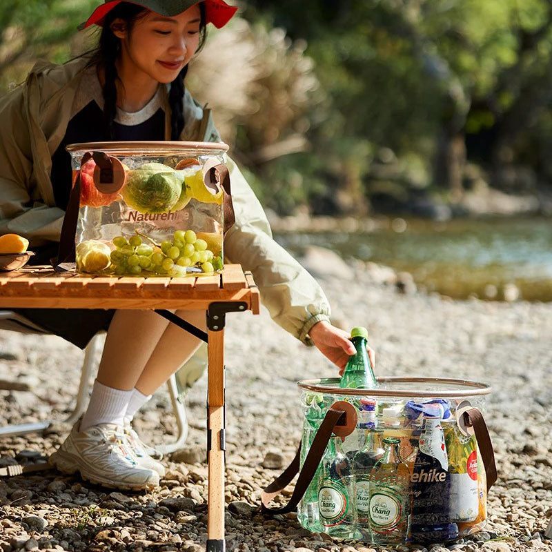 Portable Transparent Folding Bucket