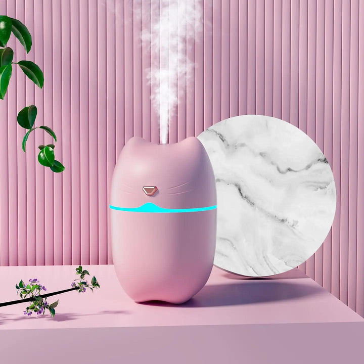 Compact Ultra-Quiet Car Humidifier with Large Capacity and Aromatherapy Function